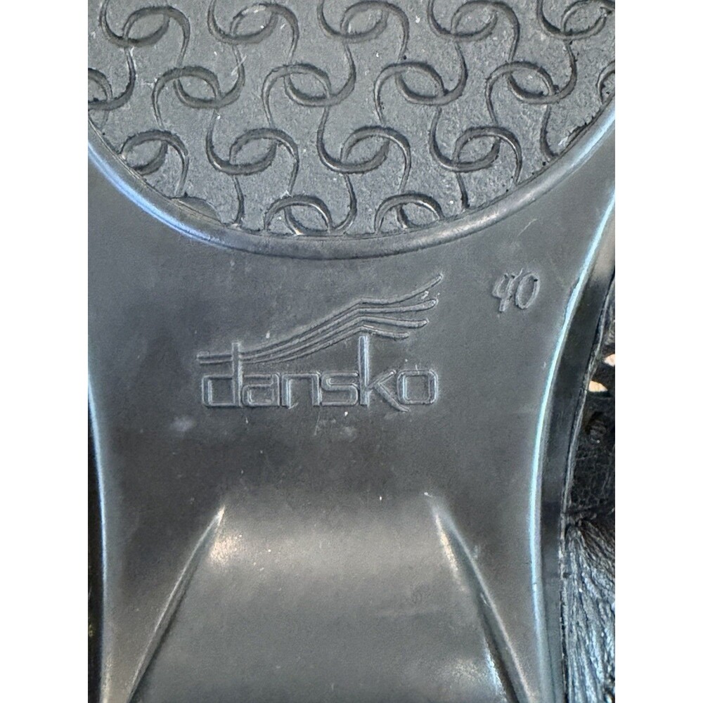 Dansko Trista Black Leather Mary Jane Slingback Clogs Women’s Sz EU 40/US 9.5-10 - Picture 7 of 11